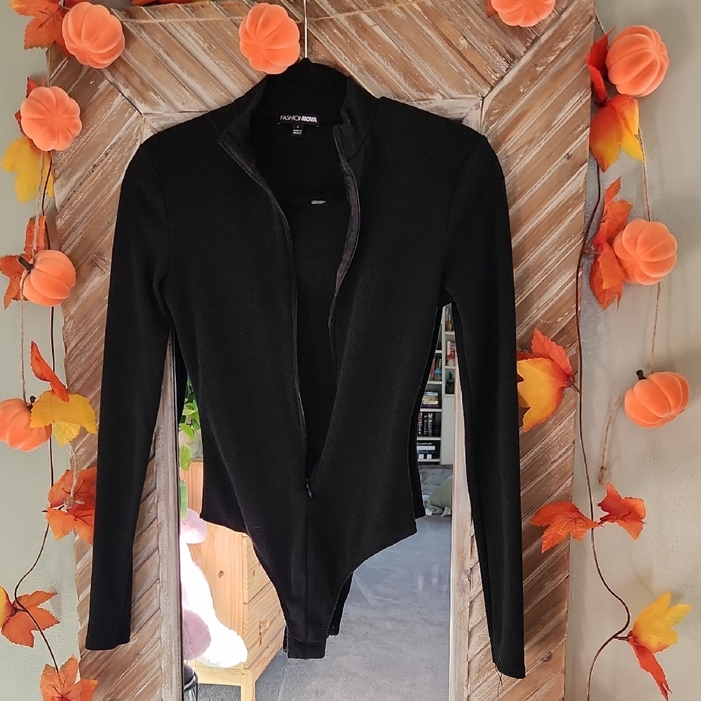 Fashion Nova Black Ribbed Knitwear